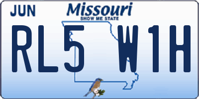 MO license plate RL5W1H