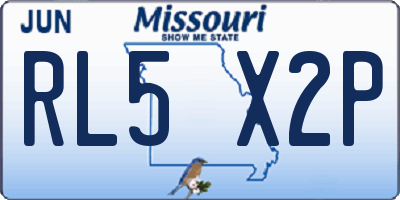 MO license plate RL5X2P