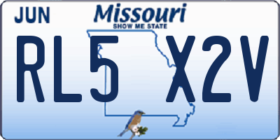 MO license plate RL5X2V