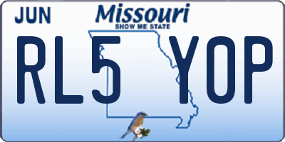 MO license plate RL5Y0P