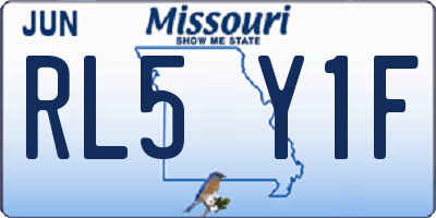 MO license plate RL5Y1F