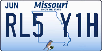 MO license plate RL5Y1H