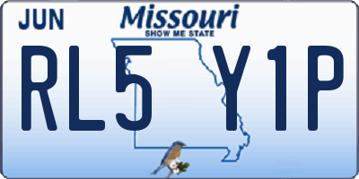 MO license plate RL5Y1P
