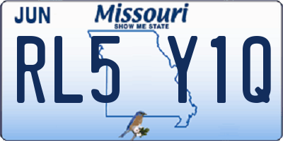 MO license plate RL5Y1Q