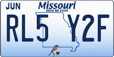 MO license plate RL5Y2F