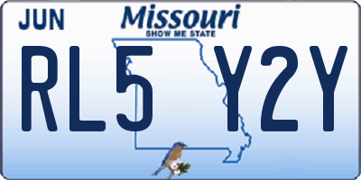 MO license plate RL5Y2Y