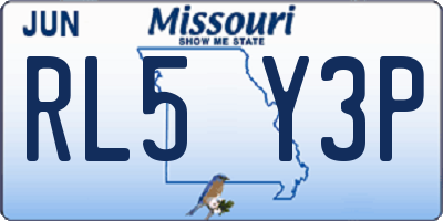 MO license plate RL5Y3P