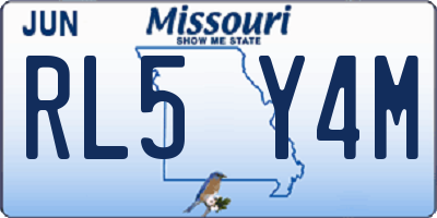 MO license plate RL5Y4M