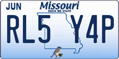 MO license plate RL5Y4P