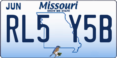 MO license plate RL5Y5B
