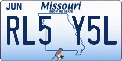 MO license plate RL5Y5L