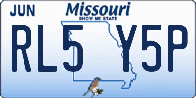 MO license plate RL5Y5P