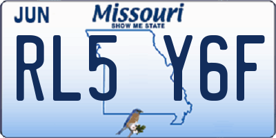 MO license plate RL5Y6F