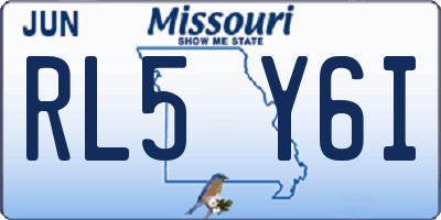 MO license plate RL5Y6I
