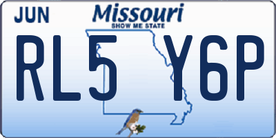 MO license plate RL5Y6P