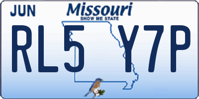 MO license plate RL5Y7P