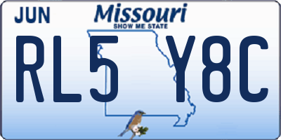 MO license plate RL5Y8C