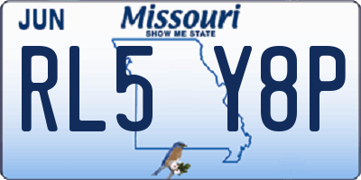 MO license plate RL5Y8P