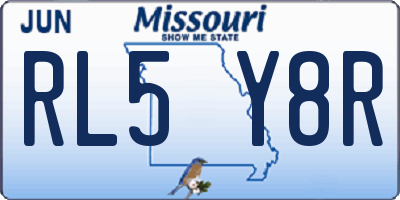 MO license plate RL5Y8R