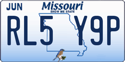 MO license plate RL5Y9P