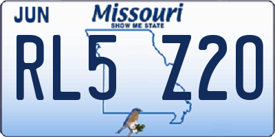 MO license plate RL5Z2O
