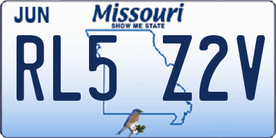 MO license plate RL5Z2V