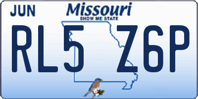 MO license plate RL5Z6P