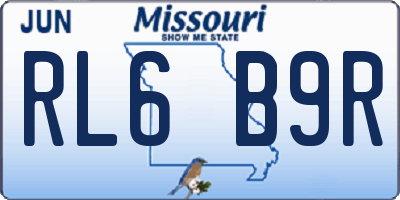 MO license plate RL6B9R