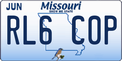 MO license plate RL6C0P