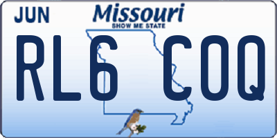 MO license plate RL6C0Q