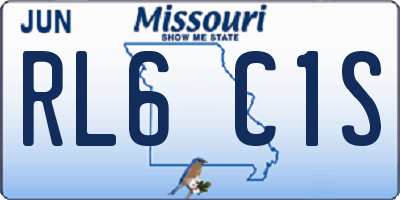 MO license plate RL6C1S