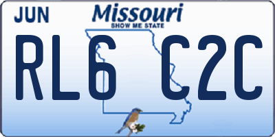 MO license plate RL6C2C