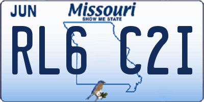 MO license plate RL6C2I