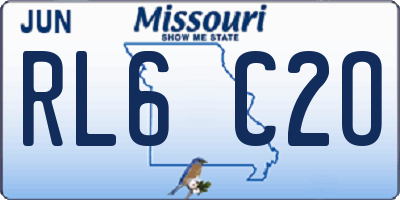MO license plate RL6C2O