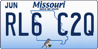 MO license plate RL6C2Q