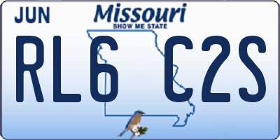 MO license plate RL6C2S