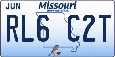 MO license plate RL6C2T