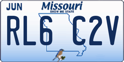 MO license plate RL6C2V