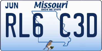 MO license plate RL6C3D
