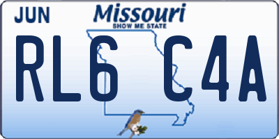 MO license plate RL6C4A