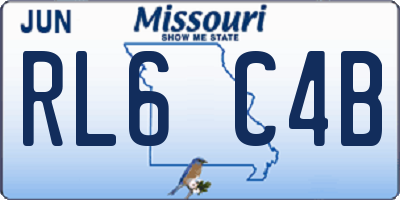 MO license plate RL6C4B