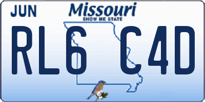 MO license plate RL6C4D