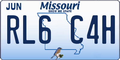 MO license plate RL6C4H