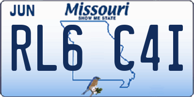 MO license plate RL6C4I
