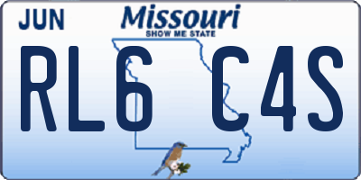 MO license plate RL6C4S