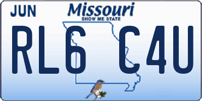 MO license plate RL6C4U