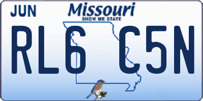 MO license plate RL6C5N