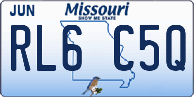 MO license plate RL6C5Q