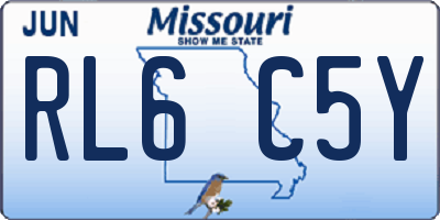 MO license plate RL6C5Y