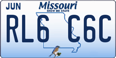 MO license plate RL6C6C